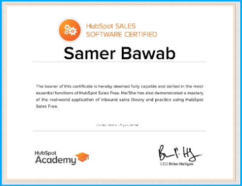 HubSpot-Certification-Samer-Bawab
