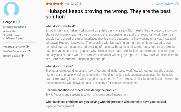 Hubspot Sales Review 2crowd