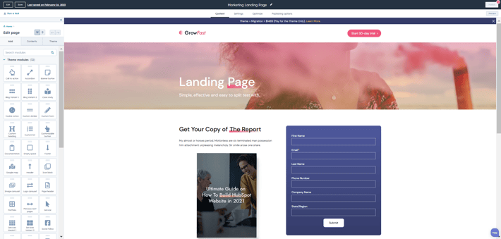 HubSpot-Landing-Page-Builder