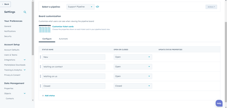 HubSpot-Ticketing-Pipeline