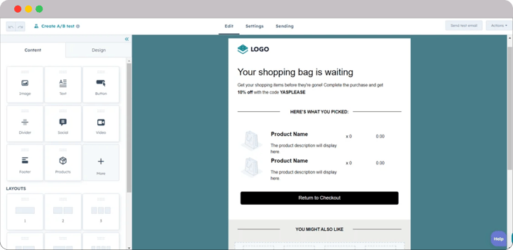 HubSpot-for-Logistics-Email-Builder