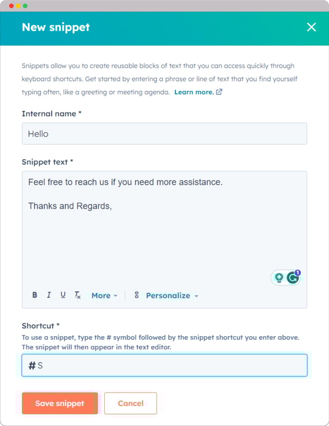 HubSpot-for-Logistics-Snippets-Tool
