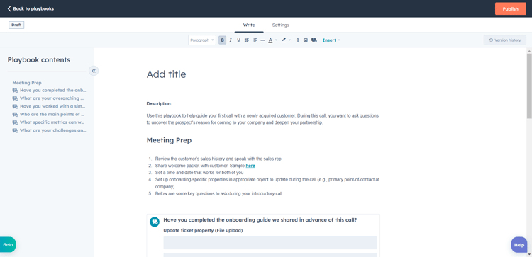 HubSpot-Playbook-Tool