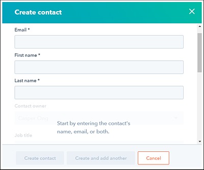 Create contact