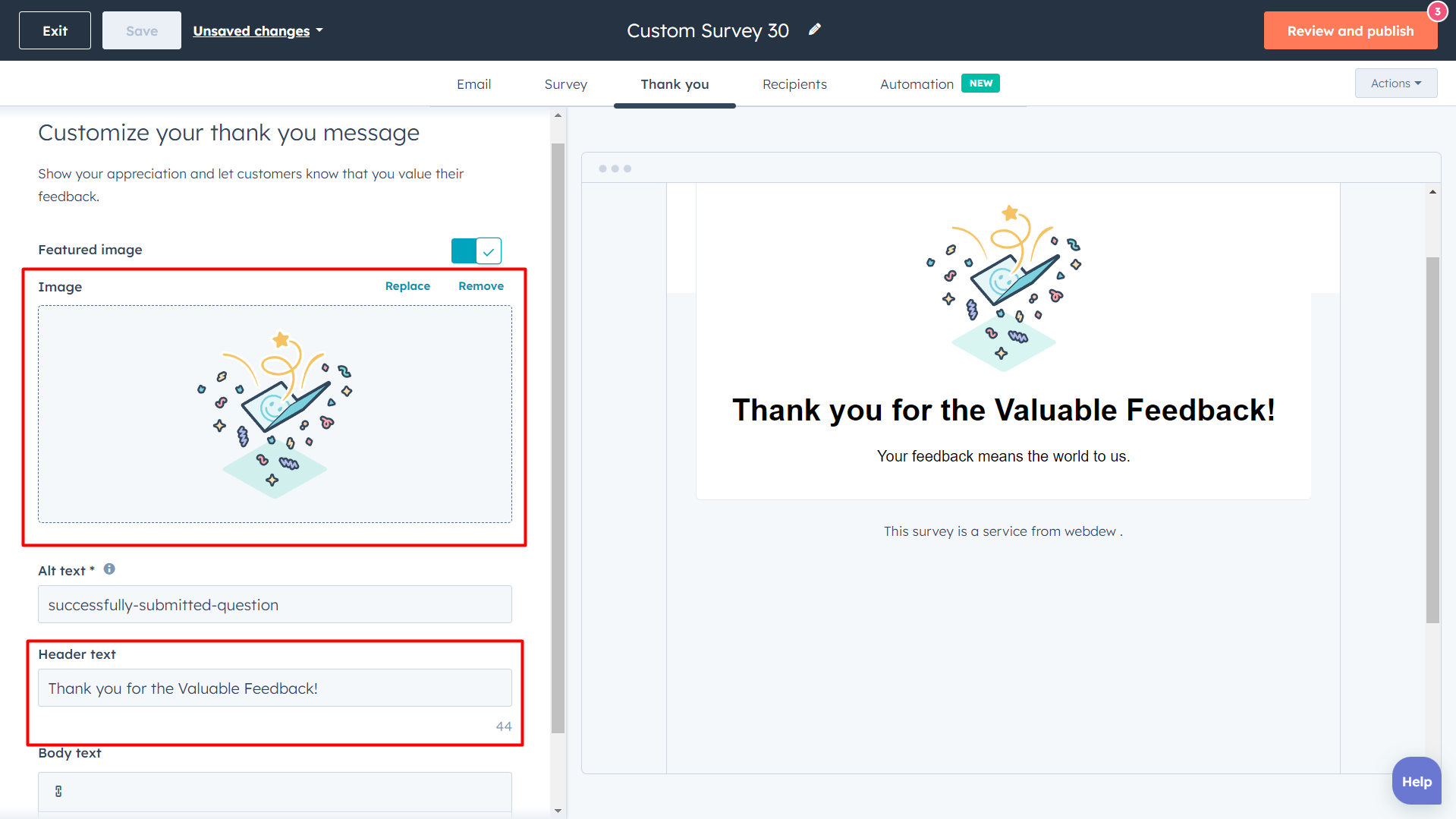 customize-your-thank-you-message