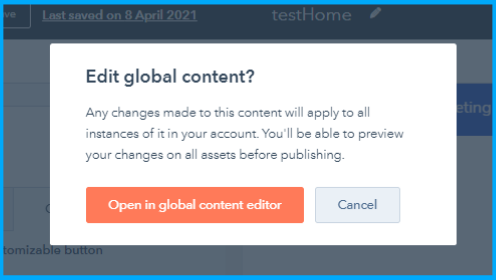 edit global content footer