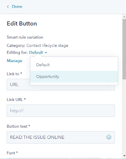 editor-for-CTA-button