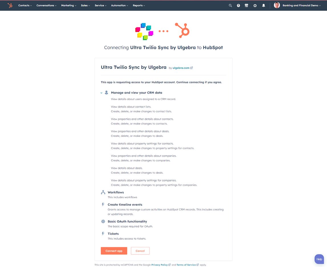 hubSpot-twilio-integration