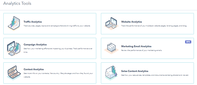 HubSpot analytics tools