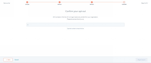 hubspot crm confirm your opt out