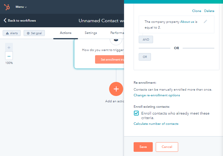 HubSpot CRM Re-enrollment Button