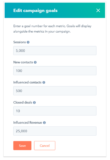 Hubspot Insert Goal