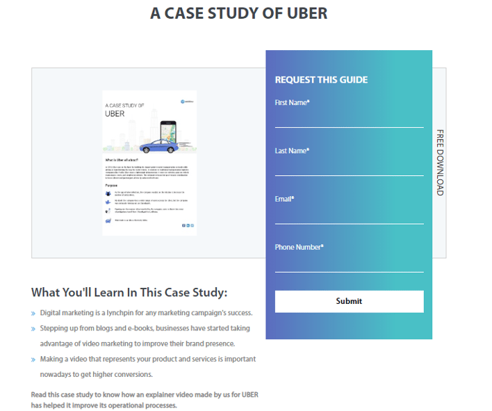 HubSpot Landing Pages - Uber Case Study