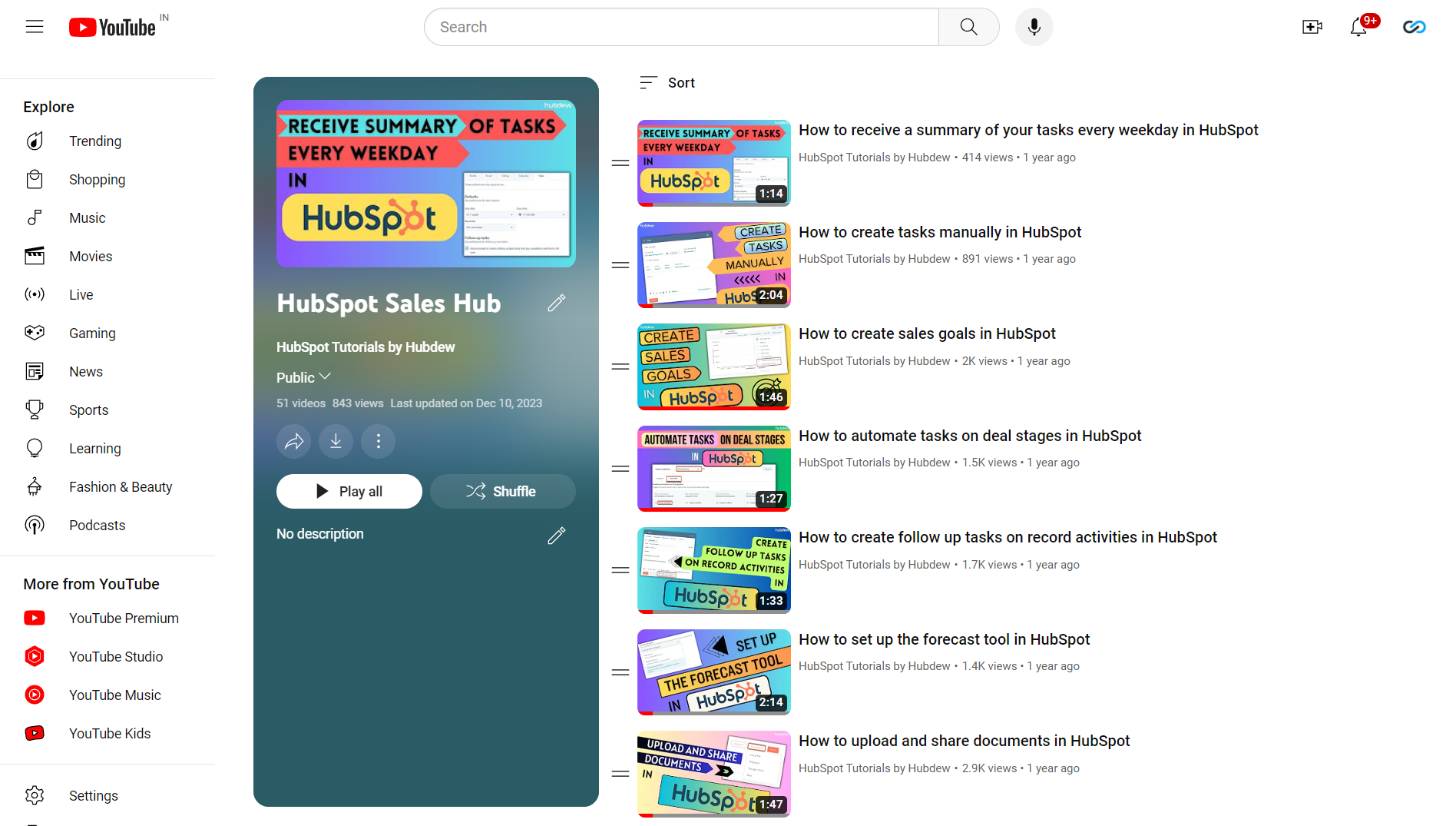 hubspot-sales-hub-playlist