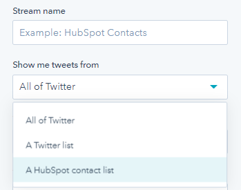 Hubspot Social Tool Twitter List