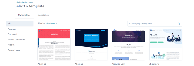 HubSpot templates