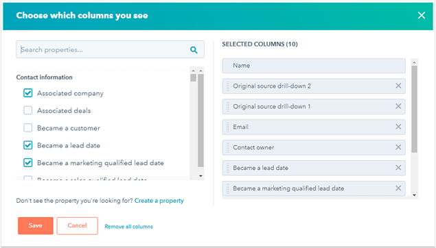 Manage Leads In Hubspot Sorting Contacts