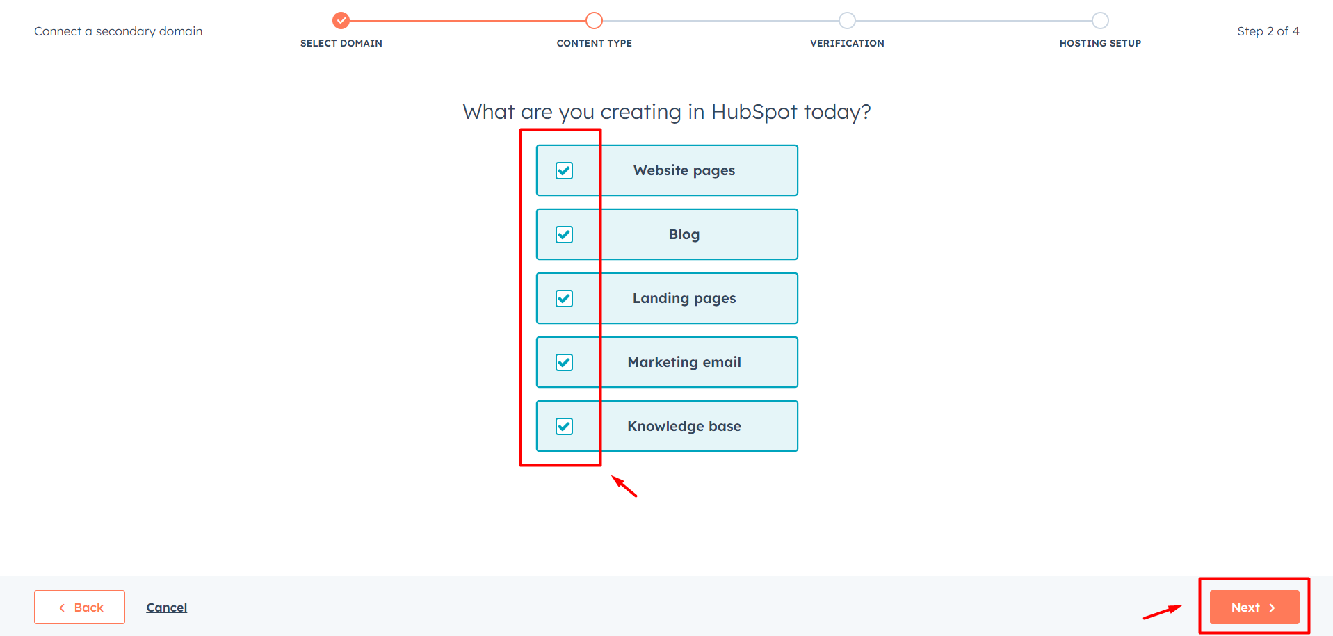 select-content-type