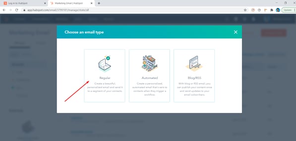 select regular email type