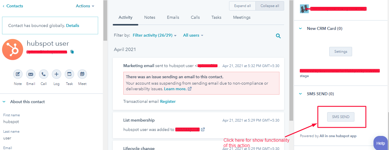 SMS and contracts