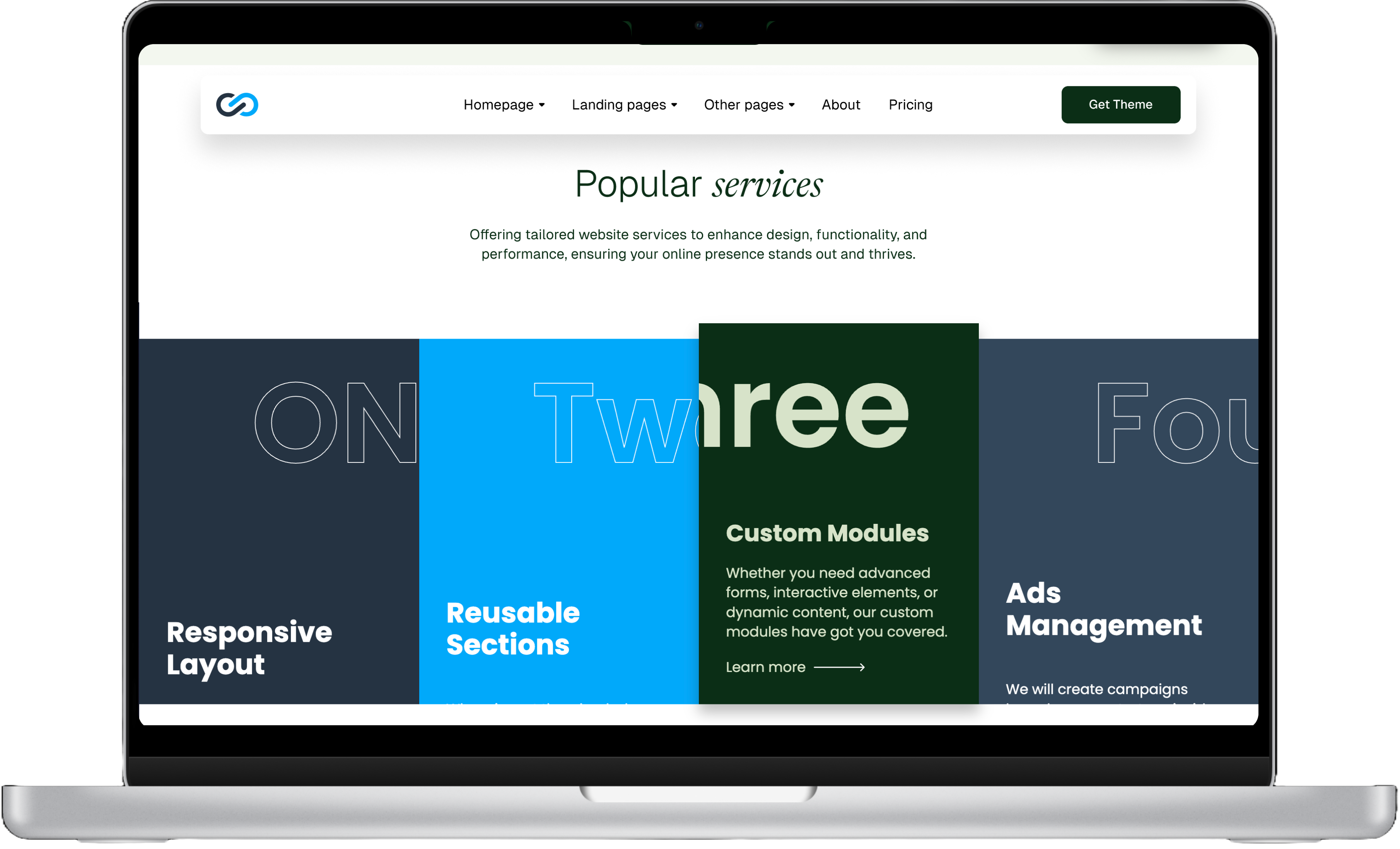 Card with background color