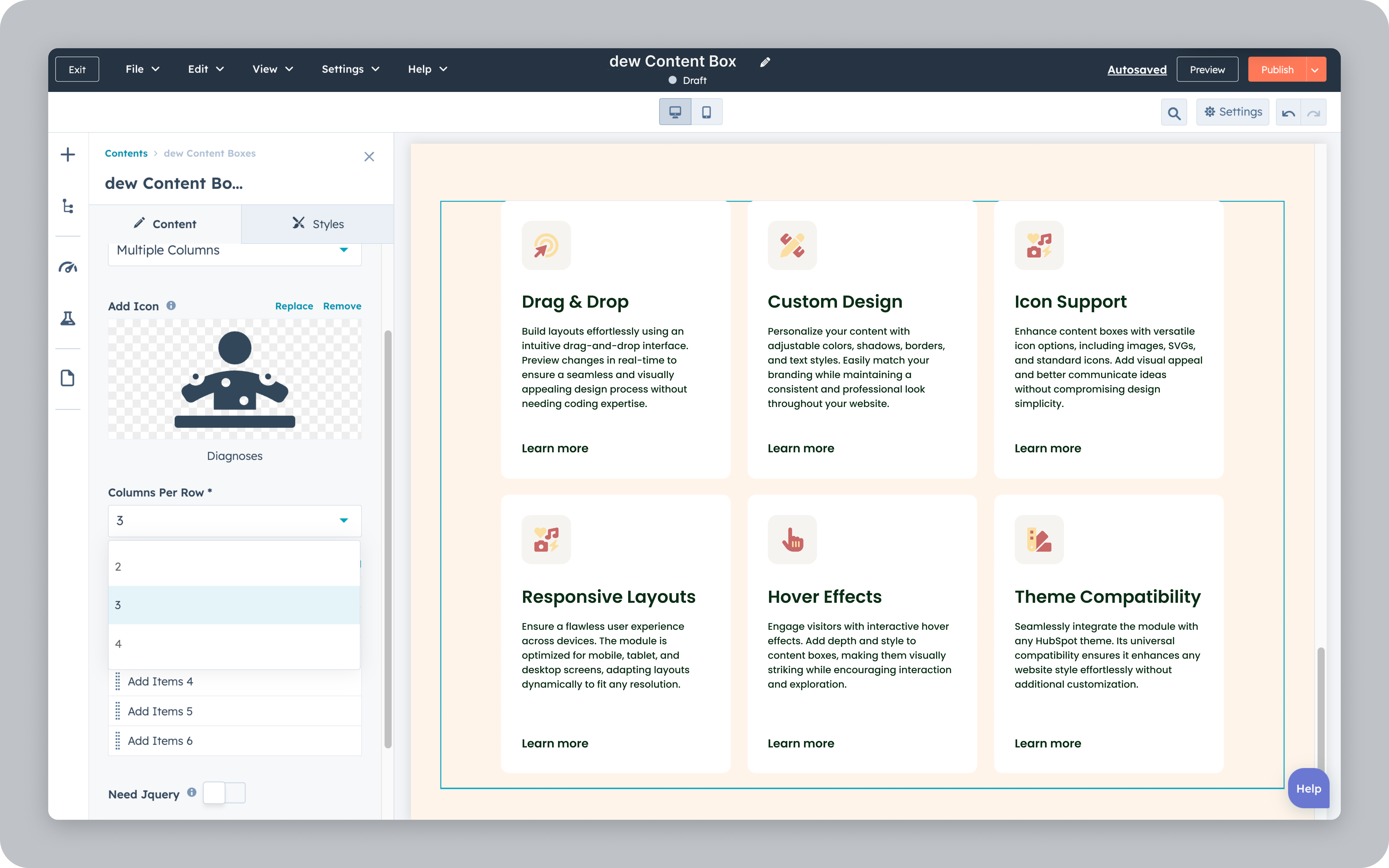 Three Columns Layout