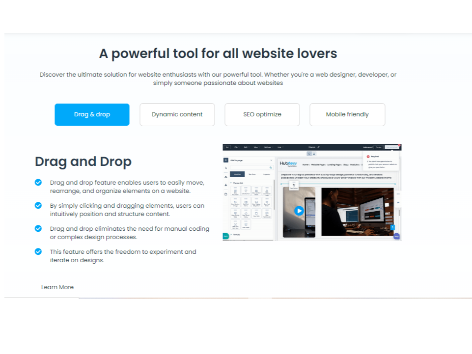 Slider, Tabber, Countdown, Pricing Table, Content Boxes