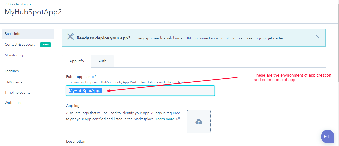 app name