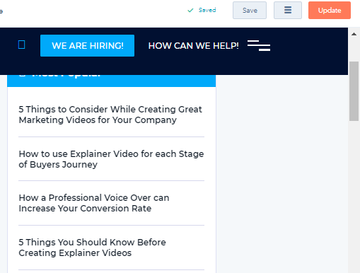 Blog listing