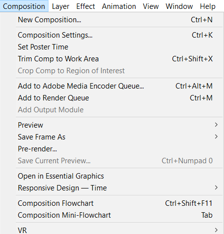 composition-menus-after-effects