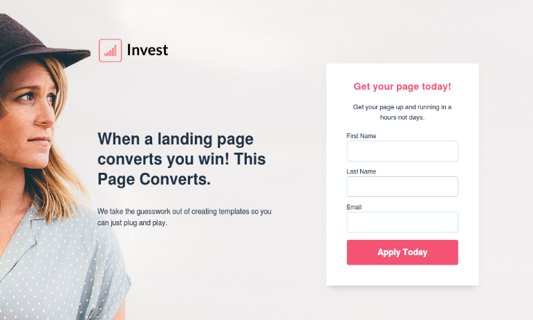 HubSpot Landing Pages - Invest