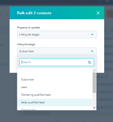 Hubspot Lifecycle Stages Assign To The Selected Contacts