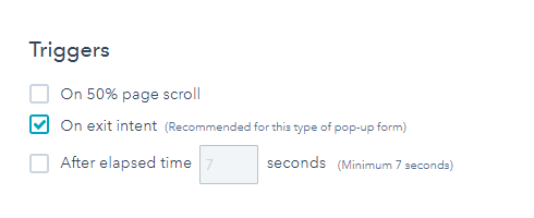 Hubspot Pop Up Forms Triggers