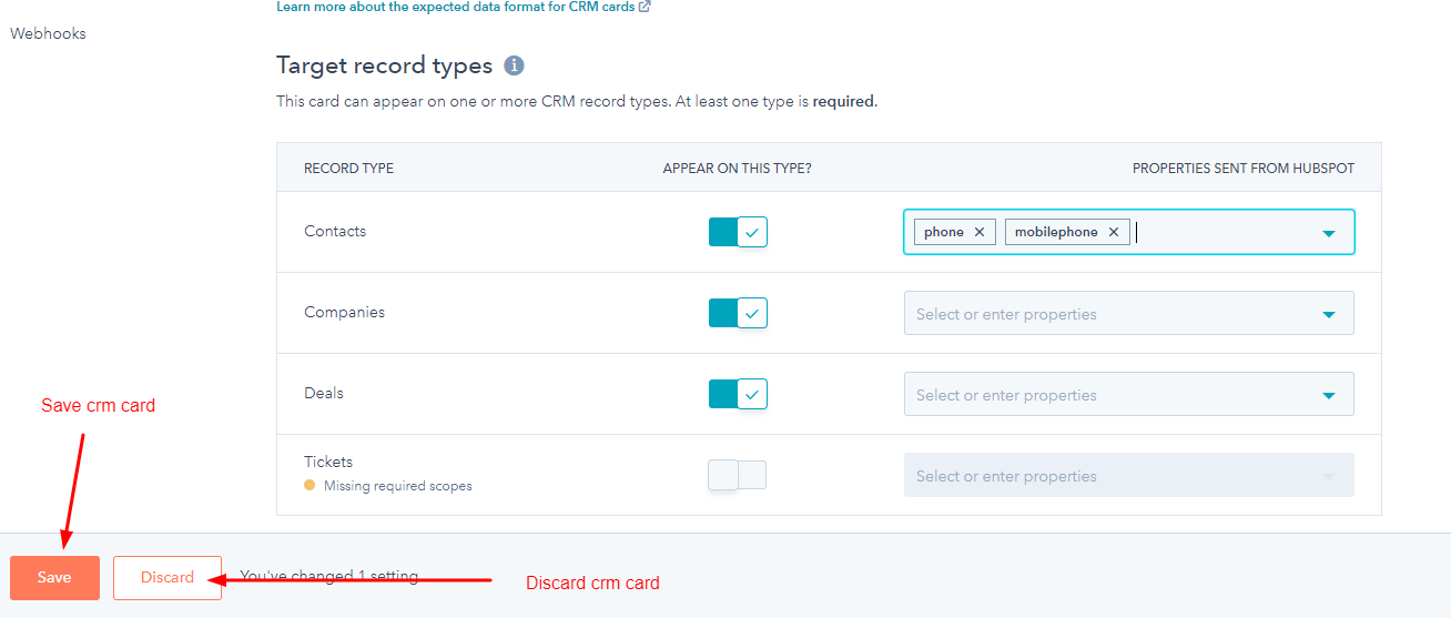save card