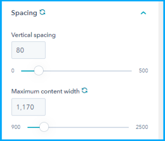 Spacing setting